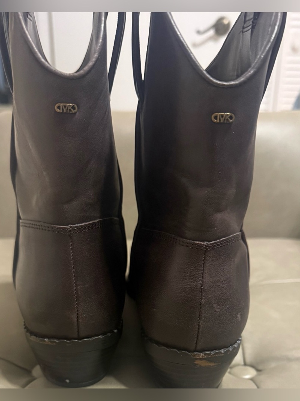 Michael Kors Dark Brown Leather Ankle Boots - Picture 8 of 13